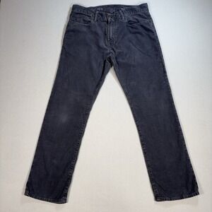 Gap 1969 Straight Corduroy Pants Mens 33 (fits 34x30) Shark Fin Gray 100% Cotton